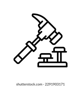 hammer icon for your website, mobile, presentation, and logo design.