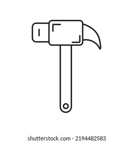 Hammer icon.hammer logo isolated on white background.Hammer icon templates.Flat vector illustration.