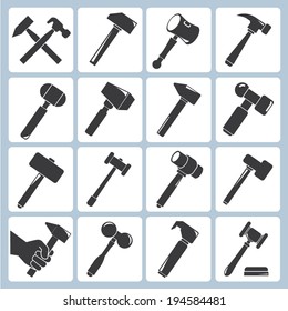hammer icons set