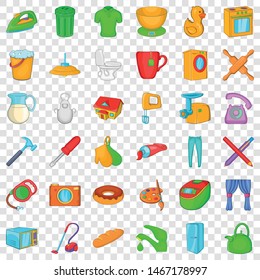 Hammer icons set. Cartoon style of 36 hammer vector icons for web for any design