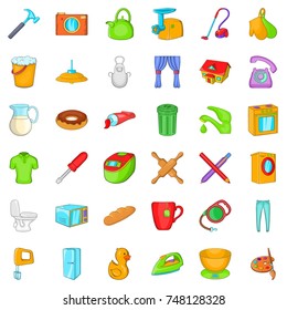 Hammer icons set. Cartoon style of 36 hammer vector icons for web isolated on white background