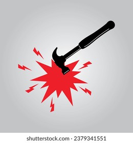 Hammer icons set isolated vector illustration