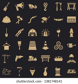 Hammer icons set. Simple style of 36 hammer vector icons for web for any design