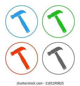 HAMMER icons set. Vector.