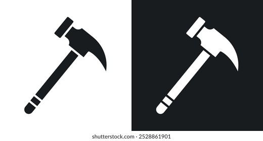 Hammer icons. solid style vector