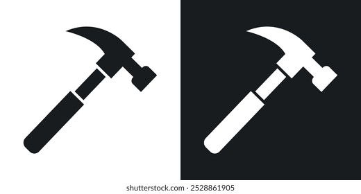 Hammer icons. solid style vector