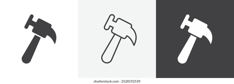 Hammer icon.Trendy modern flat linear vector illustration on white background.