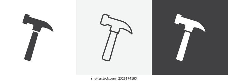 Hammer icon.Trendy modern flat linear vector illustration on white background.