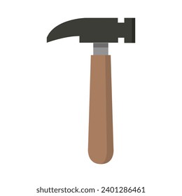 Martillo ilustrado sobre fondo blanco