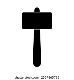 Hammer illustrated on white background