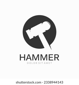 Hammer Illustration Design Isolated Background. Vector Hammer icon.