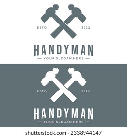 Hammer Illustration Design Isolated Background. Vector Hammer icon.