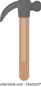 Hammer, illustration, vector on white background.