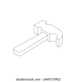Hammer industrial line proper amount illustration