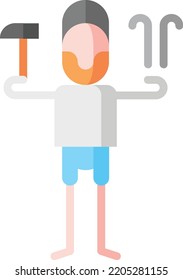hammer isolated design element stock illustration. Vector on a white background