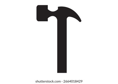 Martillo aislado icono sobre fondo blanco.