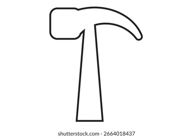 hammer isolated icon on white background.