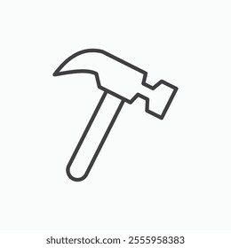 Hammer isolated icon. vector illustration.