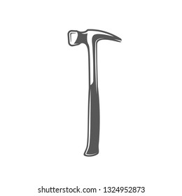 Hammer isolated on white background. Modern carpentry tool. Vector illustration