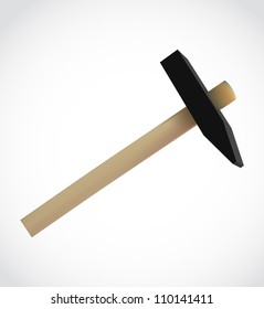 Hammer isolated on white. Vector