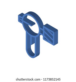 Hammer isometric left top view 3D icon