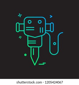 hammer jack  labor icon vector design