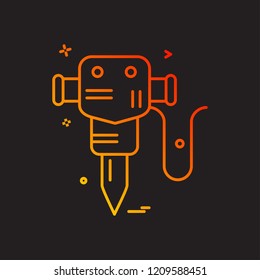 hammer jack  labor icon vector design