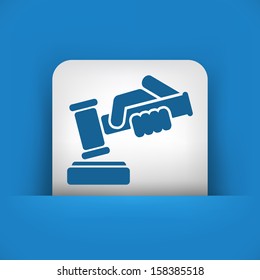 Hammer judge icon