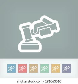 Hammer judge icon