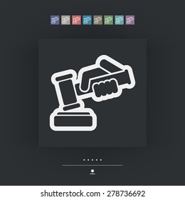 Hammer judge icon