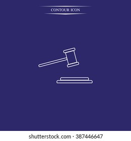 Hammer judge icon.