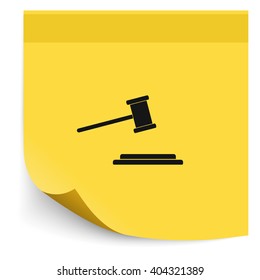 Hammer judge icon.
