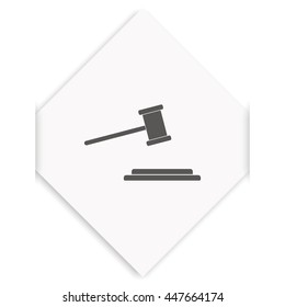 Hammer judge icon.
