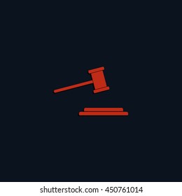 Hammer judge icon.