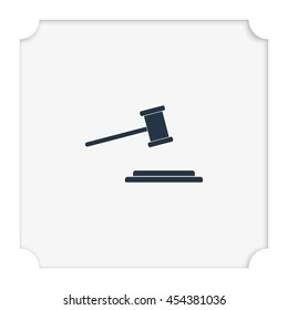 Hammer judge icon.