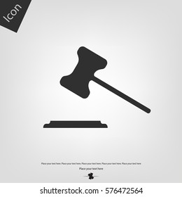 Hammer and the judge icon
