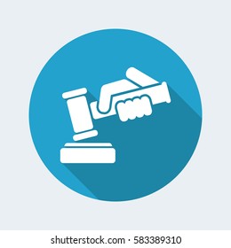 Hammer judge icon