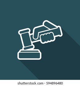 Hammer judge icon