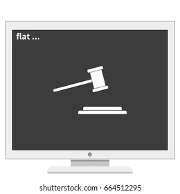 Hammer judge icon.