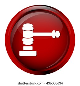 Hammer judge icon, auction icon vector illustration