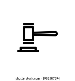 Hammer judge icon. Judicial gavel icon. Court concept. Can be used for banner and advertising purposes. Vector EPS 10.