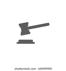 Hammer judge icon vector