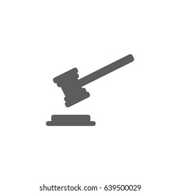 Hammer judge icon vector