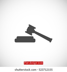 Hammer judge icon, vector best flat icon EPS