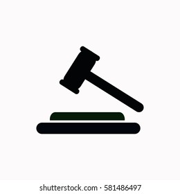 Hammer Judge  Icon Vector Design.