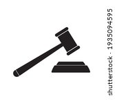 Hammer judge icon vector illustration sign