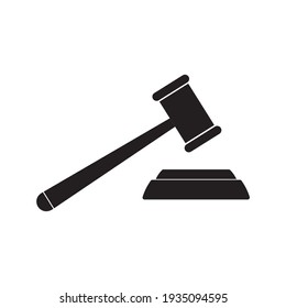 Hammer Judge Icon Vector Illustration Sign