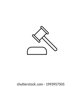 Hammer judge icon. Vector illustration for graphic design, Web, UI, app.