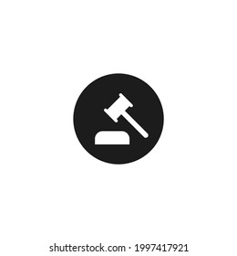 Hammer judge icon. Vector illustration for graphic design, Web, UI, app.