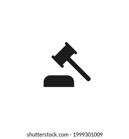 Hammer judge icon. Vector illustration for graphic design, Web, UI, app.